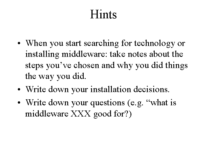 start of talk