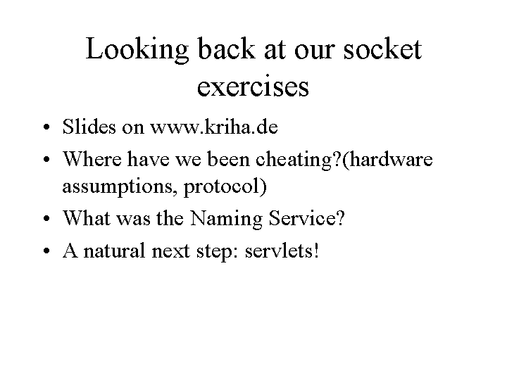 start of talk