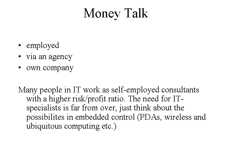 start of talk