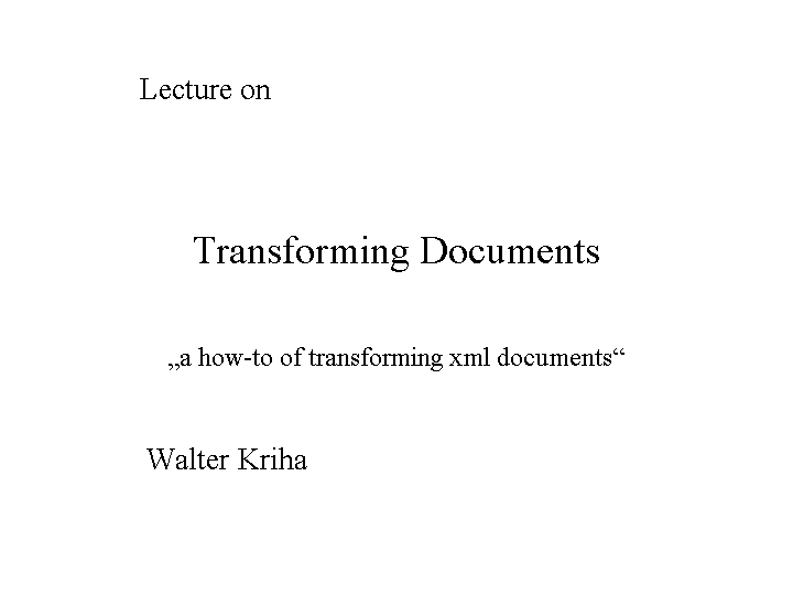 start of talk