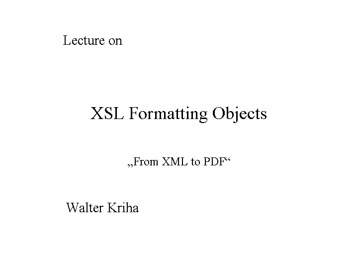 start of talk