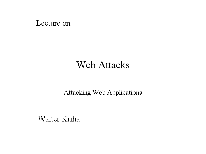 start of talk